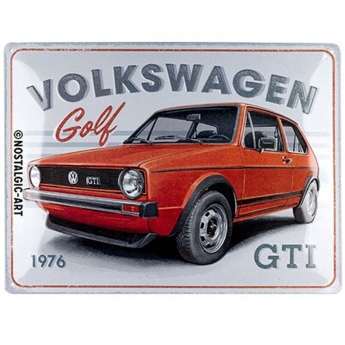 Blechschild Volkswagen Golf GTI 1